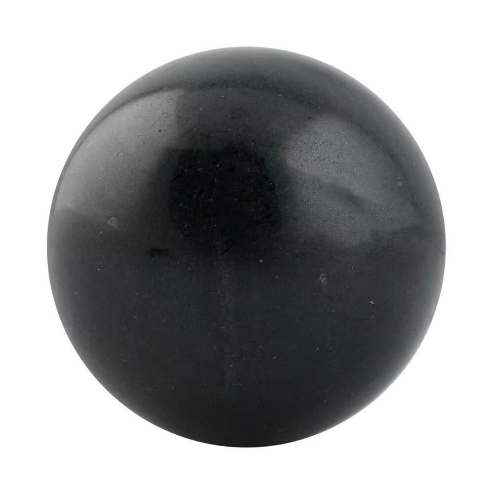 Lava Stone Sphere -M Approx 1814ctw with Wood Stand for Display - NEW